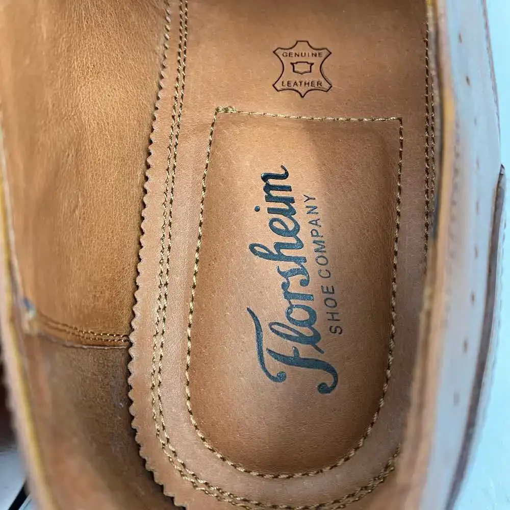 Florsheim Brown Leather Brogue Dress Shoes | Men’s Size 10.5